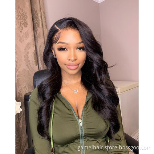 Body Wave Wig Human Hair Lace Front Wig With Baby Hair For Black Women Brazilian Virgin 16-40Inch 150%Density Pre Plucked Wig